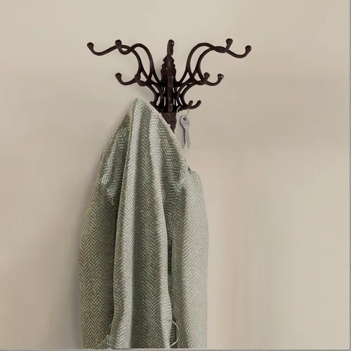 Vista 4 de Creative Co-Op Ganchos de pared de hierro fundido antiguo con acabado oxidado