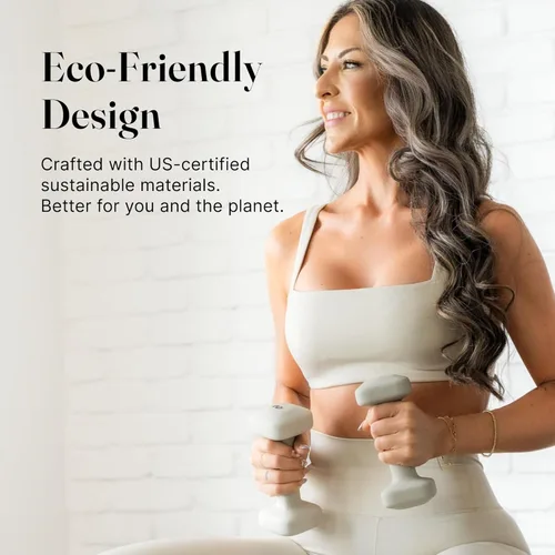 Vista 5 de WeGym SafeGrip Square Dumbbells with Anti Slip Handles, Aesthetic Free Weights for Home Workouts, Stable Design Prevents Rolling during Floor