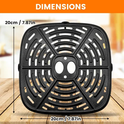 Vista 2 de Sartén para freidora de aire para freidora de aire Holstein Housewares de 4.4 cuartos de galón, piezas de repuesto de freidora de aire de 8.07 x