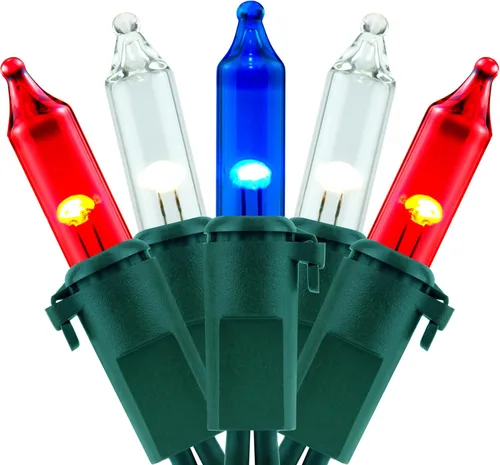 Vista 11 de YULETIME 200 Luces de Navidad Moradas, Paquete de 2 Juegos de 33 Pies, 100 Unidades, Luces de Cadena Incandescentes Certificadas UL