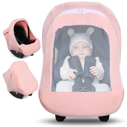 Vista 9 de Metplus Toldo 2 en 1 para Asiento de Automóvil de Bebé, Parasol de Privacidad Multiuso, Protege la Seguridad del Bebé con Estilo, Fundas