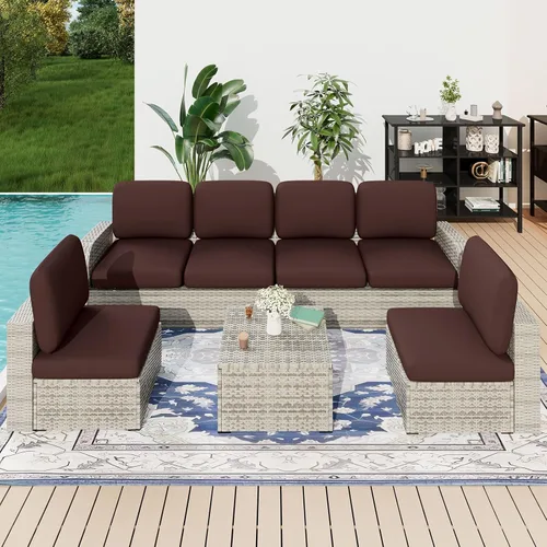 Vista 209 de hyha Fundas de cojín de sofá estampadas, fundas de sofá florales lavables para sofás con 2 cojines, fundas de cojín de patrón elástico para muebles