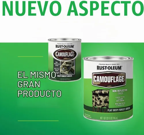 Vista 3 de Rust-Oleum Camuflaje Plano Ejército Verde Pintura Verde militar plano