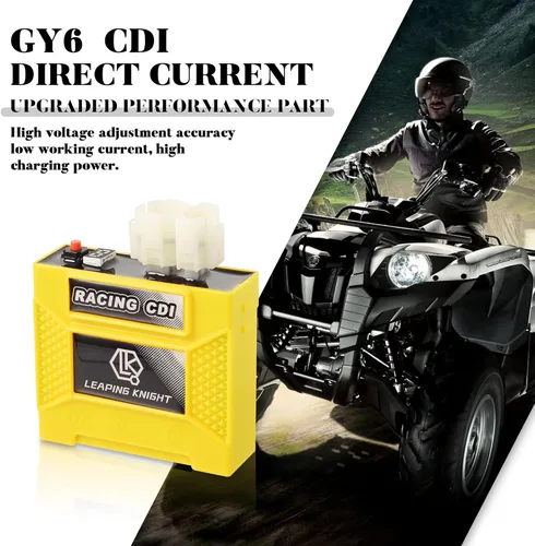 Vista 2 de GY6 Caja de CDI de 6 pines DC de alto rendimiento con 9 curvas de encendido ajustables digitalmente para piezas de rendimiento GY6 50cc GY6 150cc