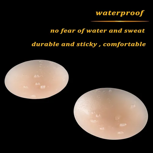Vista 3 de PRETTYWELL Fundas para pezones para mujer, impermeables, reutilizables, ultrafinas, de silicona, adhesivas, para pezones