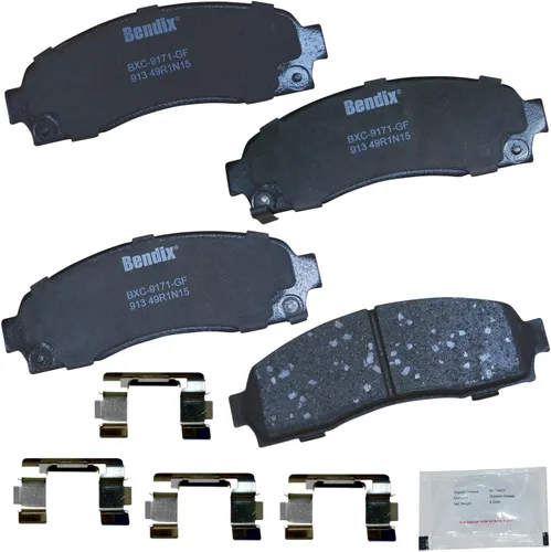 Vista 112 de Pastillas de freno delanteras semi-metálicas Bendix Priority1 CFM1774 para Ford Transit 2019-2017, Transit-150 2021-2015, Transit-250 2021-2015