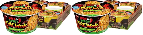 Vista 6 de Nissin Sopa de fideos ramen caliente y picante, ardiente caliente, 3.32 onzas (paquete de 6)