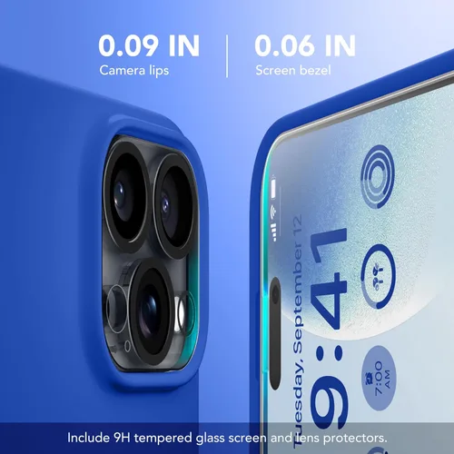 Vista 1083 de GONEZ Funda magnética para iPhone 14, compatible con Magsafe, con protector de pantalla + protector de cámara, forro de microfibra antiarañazos