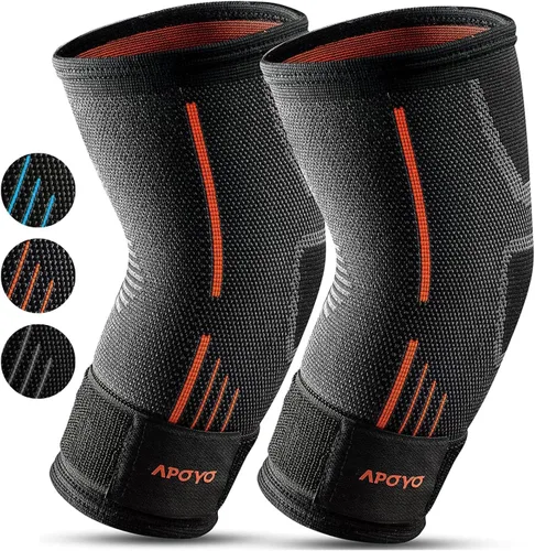 Vista 19 de APOYO Codera para tendinitis y codo de tenista, manga de compresión para artritis, entrenamientos, reduce el dolor articular durante la actividad