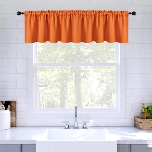 Vista 12 de MIULEE Cenefa de ventana opaca de primavera para dormitorio, cocina, baño, sala de estar, oscurecimiento de bolsillo para barra, cenefa de cortina