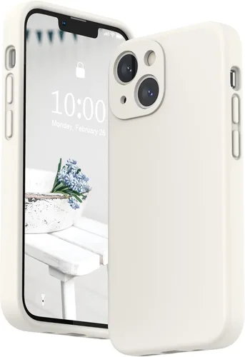 Vista 37 de SURPHY Funda compatible con iPhone 13 Mini con protector de pantalla, (protección de cámara y forro de microfibra suave), funda de silicona líquida