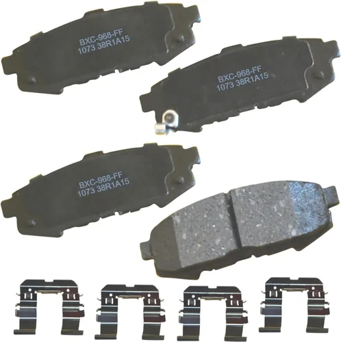 Vista 11 de Pastillas de freno traseras cerámicas Bendix Premium SBC1337 para Cadillac CTS 2014-2008, SRX 2016-2010, Chevrolet Camaro 2015-2010, Saab 9-4X 2011