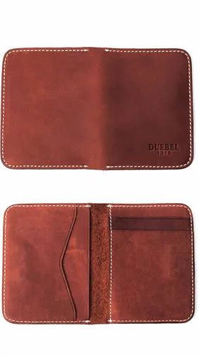 Vista 5 de DUEBEL Billetera delgada de cuero genuino de grano completo con bolsillo frontal minimalista delgada tarjetero