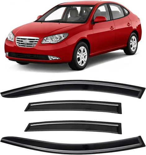 Vista 424 de Visera de ventana para Jeep Cherokee 1984-2001 (Excluye Modelo Limited), Protectores Guards Shields de lluvia de canal exterior, Deflector