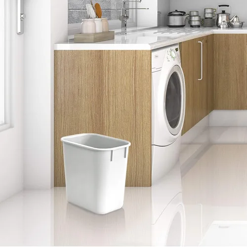 Vista 5 de Acrimet Papelera para escritorio, 3.25 galones, 13 cuartos de galón, 12 litros (plástico) (color blanco) (juego de 4)