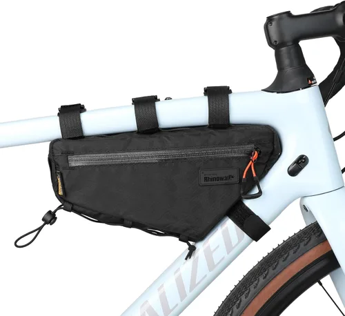 Vista 10 de Rhinowalk Bolsa de Marco Frontal de Bicicleta Bolsa Bajo Tubo Superior Triangular Accesorios de Ciclismo de 1.7L de Nylon Ligero para Bicicleta