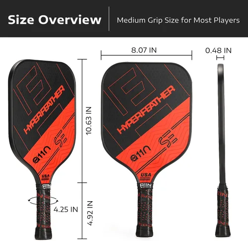 Vista 4 de A11N USAPA - Paletas de pickleball aprobadas con bolas y bolsa, juego de 2 o 4 paletas