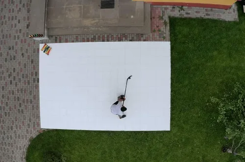 Vista 7 de Hockey Revolution My Puzzle Durable Flooring Tiles - Slick Interlocking Training Surface for Stickhandling, Shooting, Passing - Build Your Own