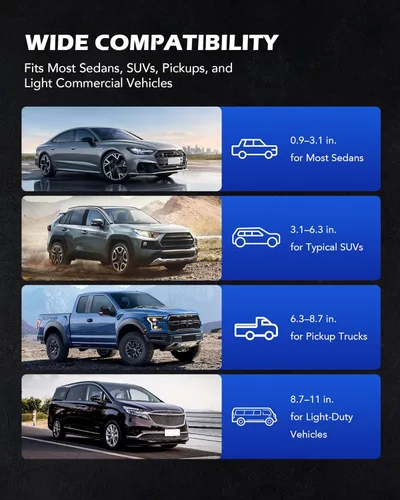 Vista 3 de Orion Motor Tech Juego de 2 herramientas de compresor de resorte helicoidal, herramienta de compresor de puntal de 2200 libras para sedán, SUV