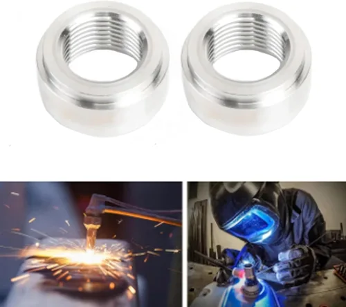 Vista 2 de Paquete de 2 adaptadores de montaje de tubería de rosca de aluminio NPT de 1/4 de pulgada NPT de 1/4 de pulgada, accesorios para automóvil, uso