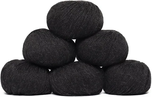 Vista 49 de Juego de 3 madejas de hilo de lana 100% de alpaca bebé (150 gramos) peso DK - Hecho en Perú - Celestialmente suave y perfecto para tejer y hacer Gris
