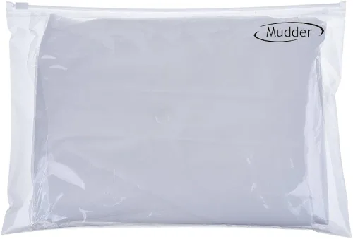 Vista 7 de Mudder - Impermeable portátil para adultos, Poncho para lluvia con capucha y mangas