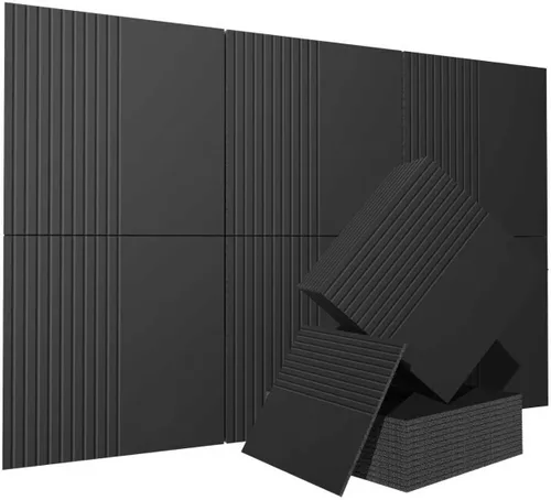 Vista 14 de CIUIUTIC - Paquete de 6 paneles de pared 3D de espuma a prueba de sonido para paredes, paneles acústicos decorativos grandes de 60 x 40 pulgadas