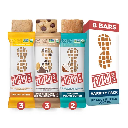 Vista 11 de Perfect Bar - Barra de proteínas con crujiente de frutas, frutos rojos mixtos y mantequilla de nueces, snack de proteínas, sin gluten, sin soya, sin