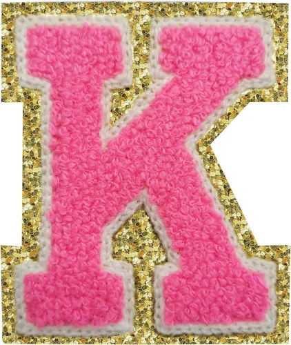 Vista 44 de 3Pcs Letter Patches Varsity Glitters Chenille,SPRT Iron on Blue Letter Patch,Alphabet Cloth Patch for Team Costume Decoration 3.1in Height S