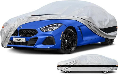 Vista 19 de Funda para Automóvil Cupé de 10 Capas Impermeable para Todo Clima para Automóviles, 100% Impermeable Fundas para Automóviles de Exterior Protección