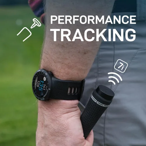 Vista 5 de Shot Scope V5 Reloj GPS, seguimiento de disparos, 36k+ cursos precargados, mapas de curso completo, sin suscripción (negro)