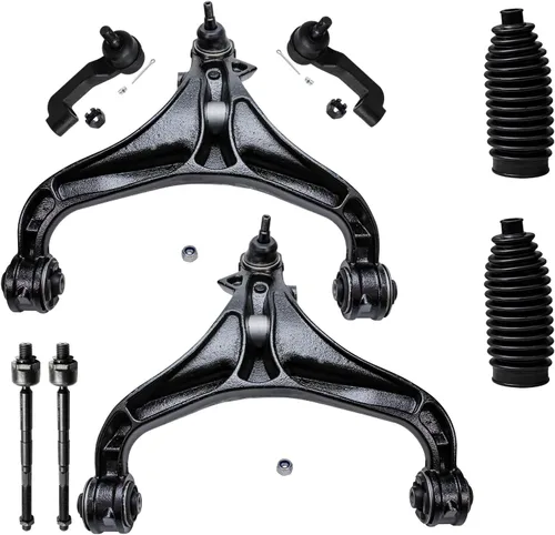 Vista 136 de Detroit Axle - Kit de suspensión frontal de 8 piezas para Chevy GMC Silverado Sierra Suburban 1500 Yukon Avalanche Cadillac Escalade brazos