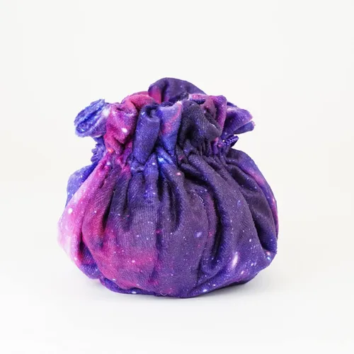 Vista 3 de FanRoll Velvet Compartment Dice Bag with Pockets Nebula, Role Playing Game Dice Accessories for Dungeons and Dragons