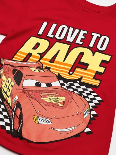 Vista 2 de Disney Camiseta Cars Lightning McQueen para niño, Gris