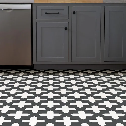 Vista 7 de FloorPops FP3308 Nordic Peel & Stick - Azulejos para piso, color negro