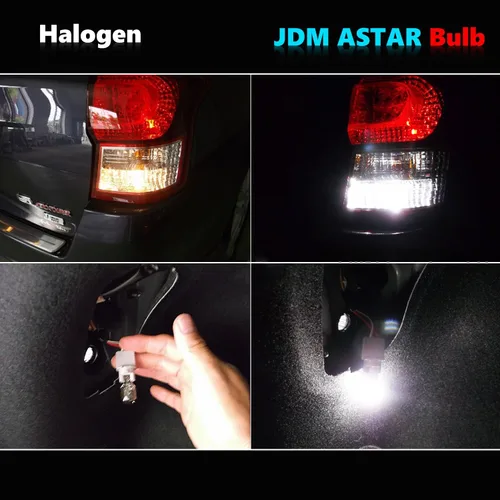 Vista 2 de JDM ASTAR - Focos ledes, muy brillantes, de xenón blanco, para chips 921, 912, 3035 (solo para luces traseras)