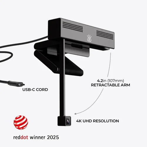 Vista 7 de Cámara iContact Pro 4K HD Webcam Pro con contacto visual, micrófono con cancelación de ruido (cámara Pro segura)