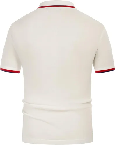 Vista 4 de PJ PAUL JONES Polo de punto para hombre, transpirable, con botones, para golf