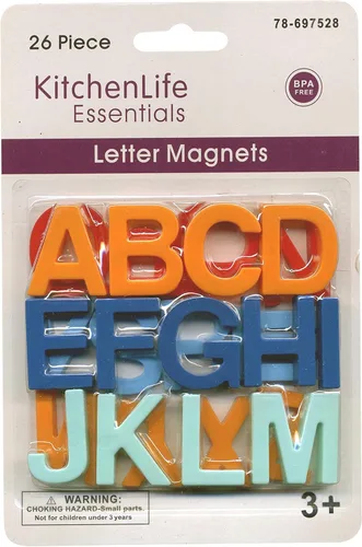 Imanes de letras, 26 imanes del alfabeto para refrigerador (sin BPA)