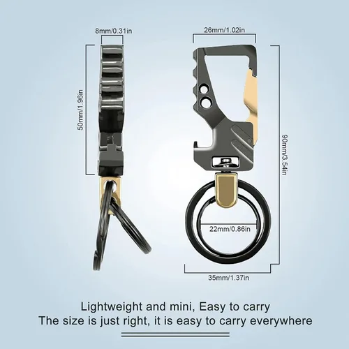 Vista 4 de 2pcs Keychains, Key Chains for Carabiner Keychain Car Key chain Bottle Opener Keychain for Men and Women