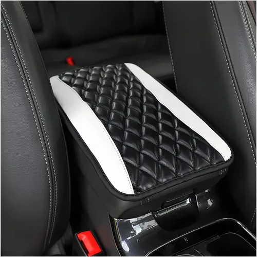 Vista 10 de Moly Magnolia Almohadilla de cuero sintético para consola central de automóvil, funda de asiento de reposabrazos de automóvil, impermeable