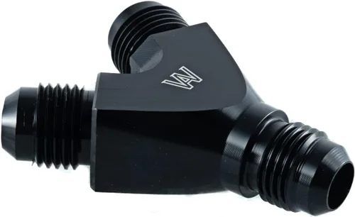 Vista 8 de Adaptadores Y Macho Flare Línea de Combustible Manguera de Manguera 6AN a AN 6 a AN6 Macho Aluminio Negro