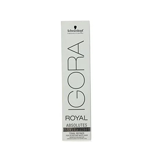SCHWARZKOPF IGORA ROYAL ABSOLUTES TINTE PERMANENTE BLANCO PLATA 2.0 fl oz - GRIS PÓUMA por Schwarzkopf