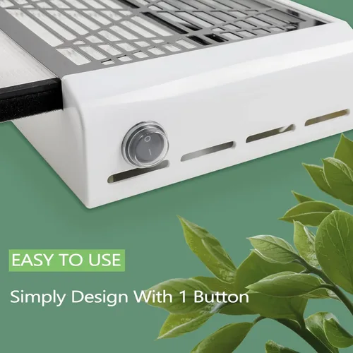 Vista 3 de BQAN Colector de polvo de uñas, colector de polvo de 40 W, suministros técnicos de uñas, extractor de polvo con 1 cepillo de polvo, ventilador