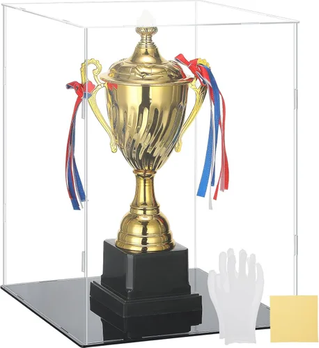 Vista 5 de Vitrina de acrílico transparente autoensamblable, a prueba de polvo, escaparate de protección para figuras coleccionables de figuras de baloncesto