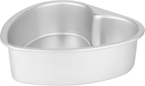 Vista 7 de Molde para tartas en forma de corazón, bandeja para pastel de queso, bandeja de pastel de corazón con parte inferior extraíble de aleación