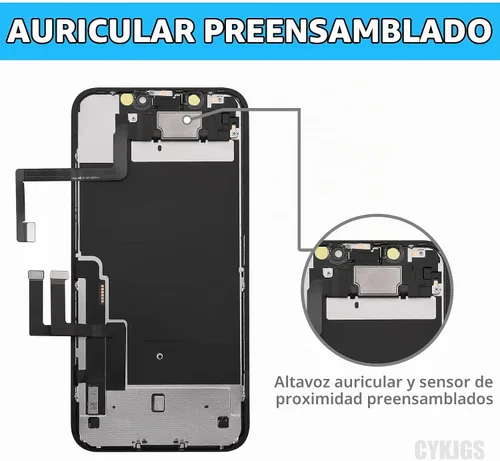 Vista 3 de para iPhone 11 Reemplazo de pantalla de 6.1 pulgadas con altavoz de oído y sensor de proximidad Pantalla LCD táctil 3D digitalizador Asamblea