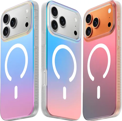 Vista 96 de LONLI Hue - para iPhone 15 Pro [Compatible con Magsafe] - Funda de teléfono floral dorada - [Amortiguador de 360° absorbente de impactos] - Funda