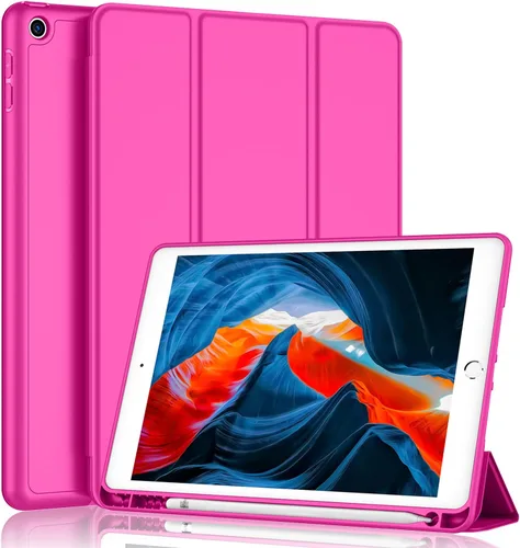 Vista 20 de iMieet - Funda para iPad de 9ª generación 2021/iPad de 8ª generación 2020 de 10.2 pulgadas con soporte para lápices, funda para iPad de 7ª