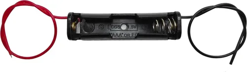 Vista 3 de Estuche con AA batería Negro con conductor de cable